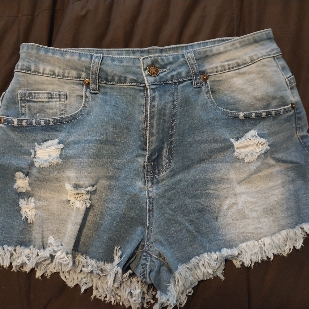 Distressed Denim Women Shorts